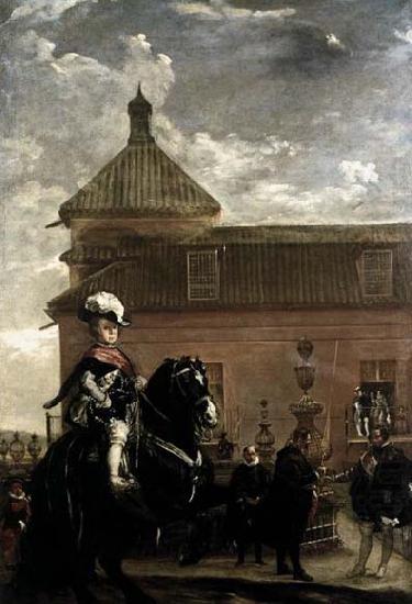 VELAZQUEZ, Diego Rodriguez de Silva y Prince Baltasar Carlos with the Count-Duke of Olivares at the Royal Mews oil painting picture